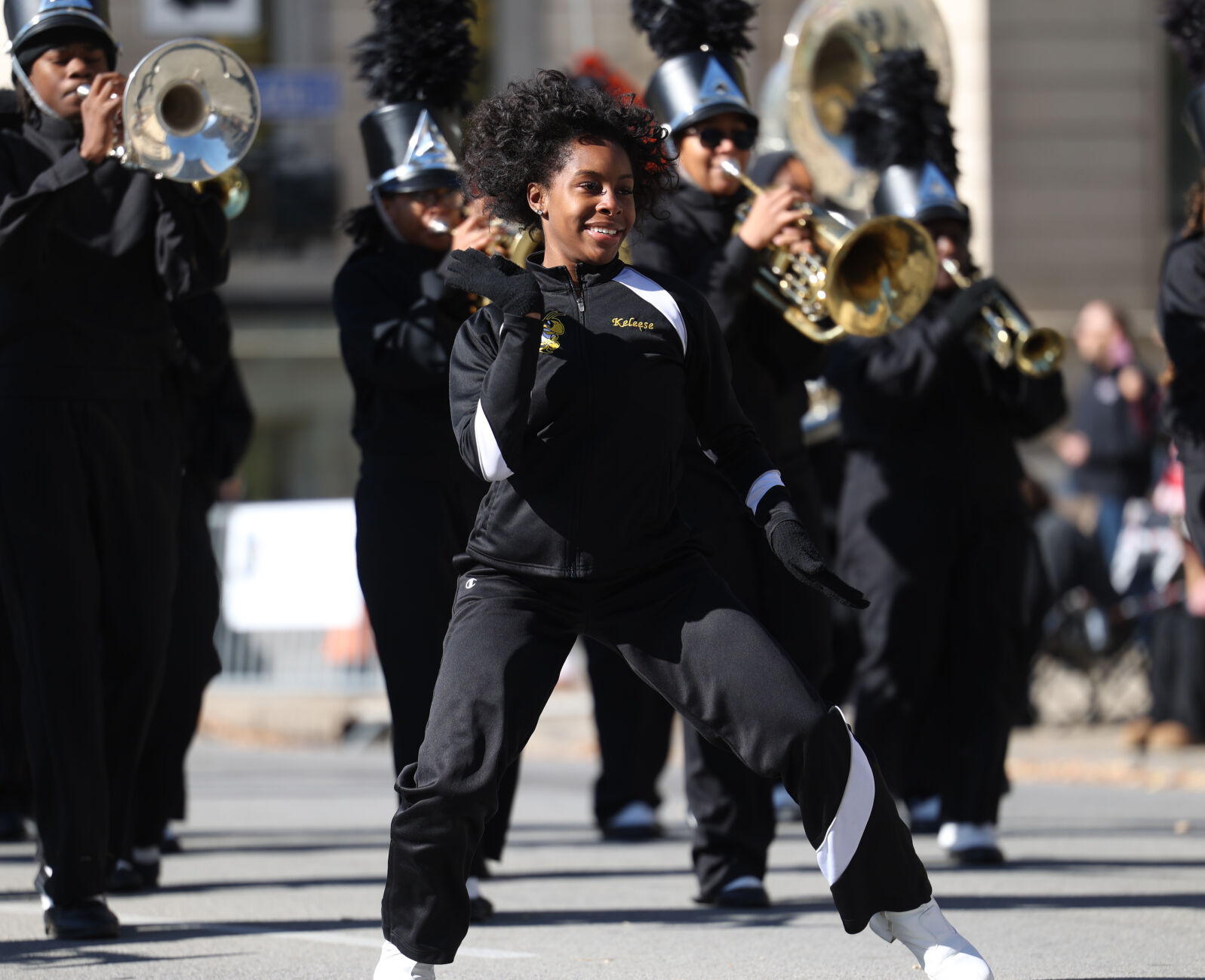 Central High School dancer during parade.JPG